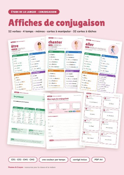 Affiches de conjugaison : La couverture
