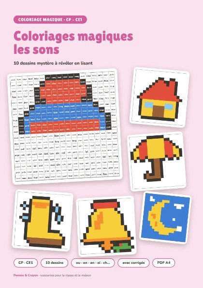Coloriages magiques : les sons (CP–CE1) : La couverture