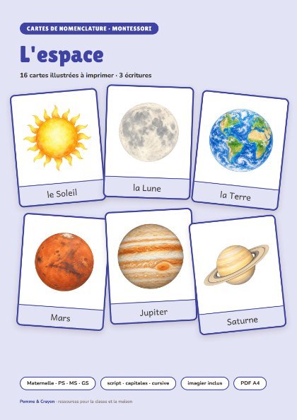 L'espace : La couverture
