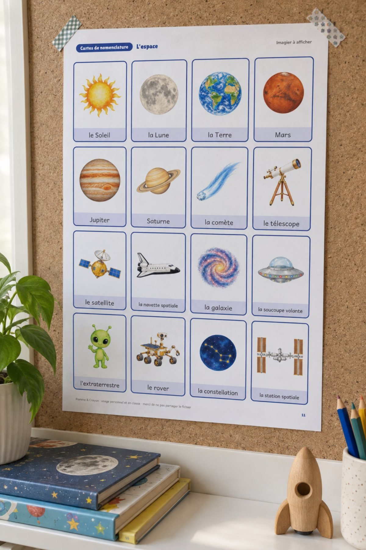 L'espace : affiché au mur