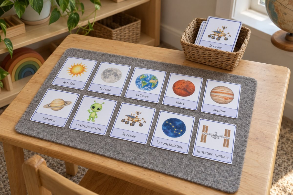 L'espace : les cartes découpées