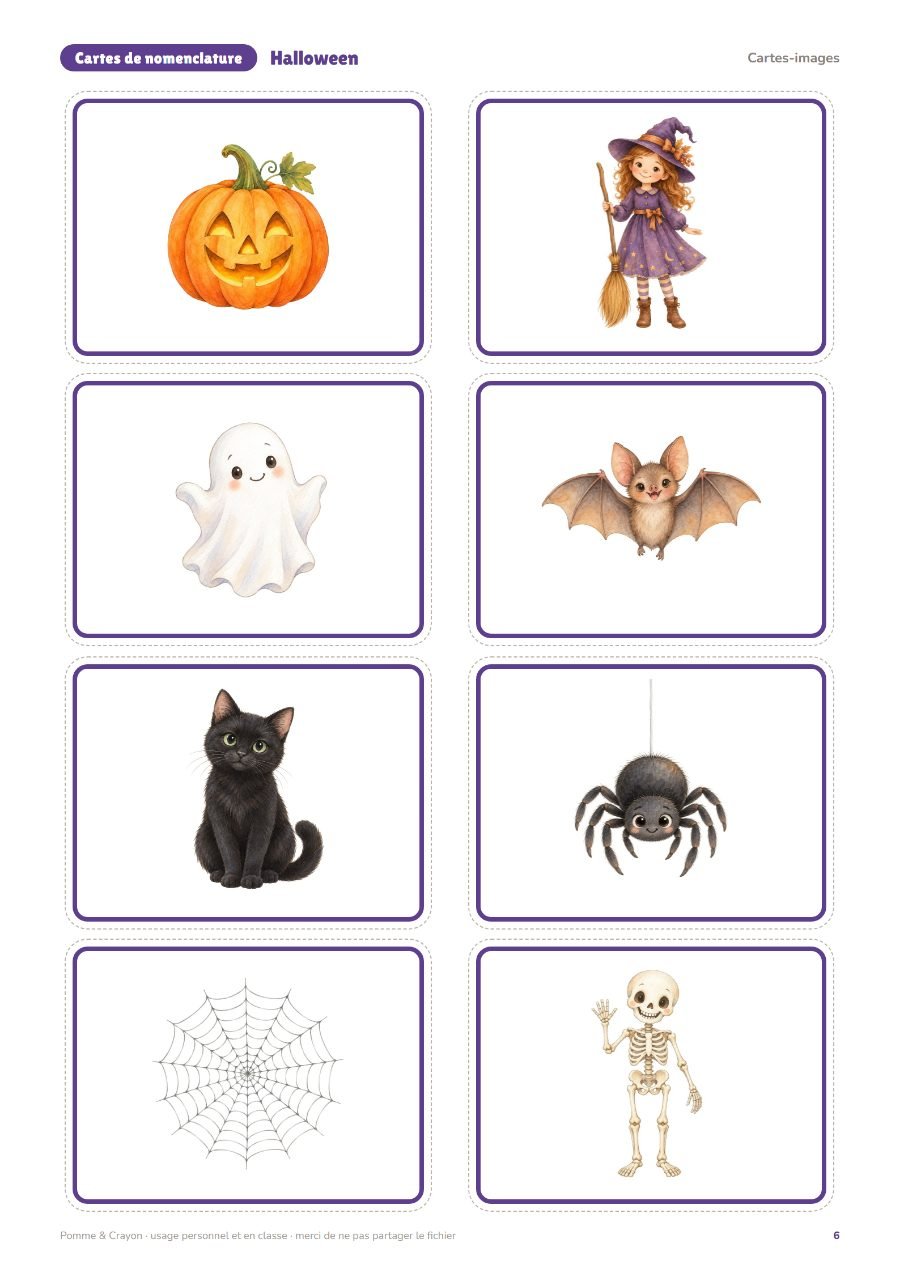 Halloween : Les cartes-images