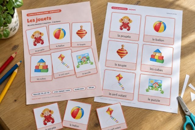 Cartes de nomenclature à imprimer : Les jouets