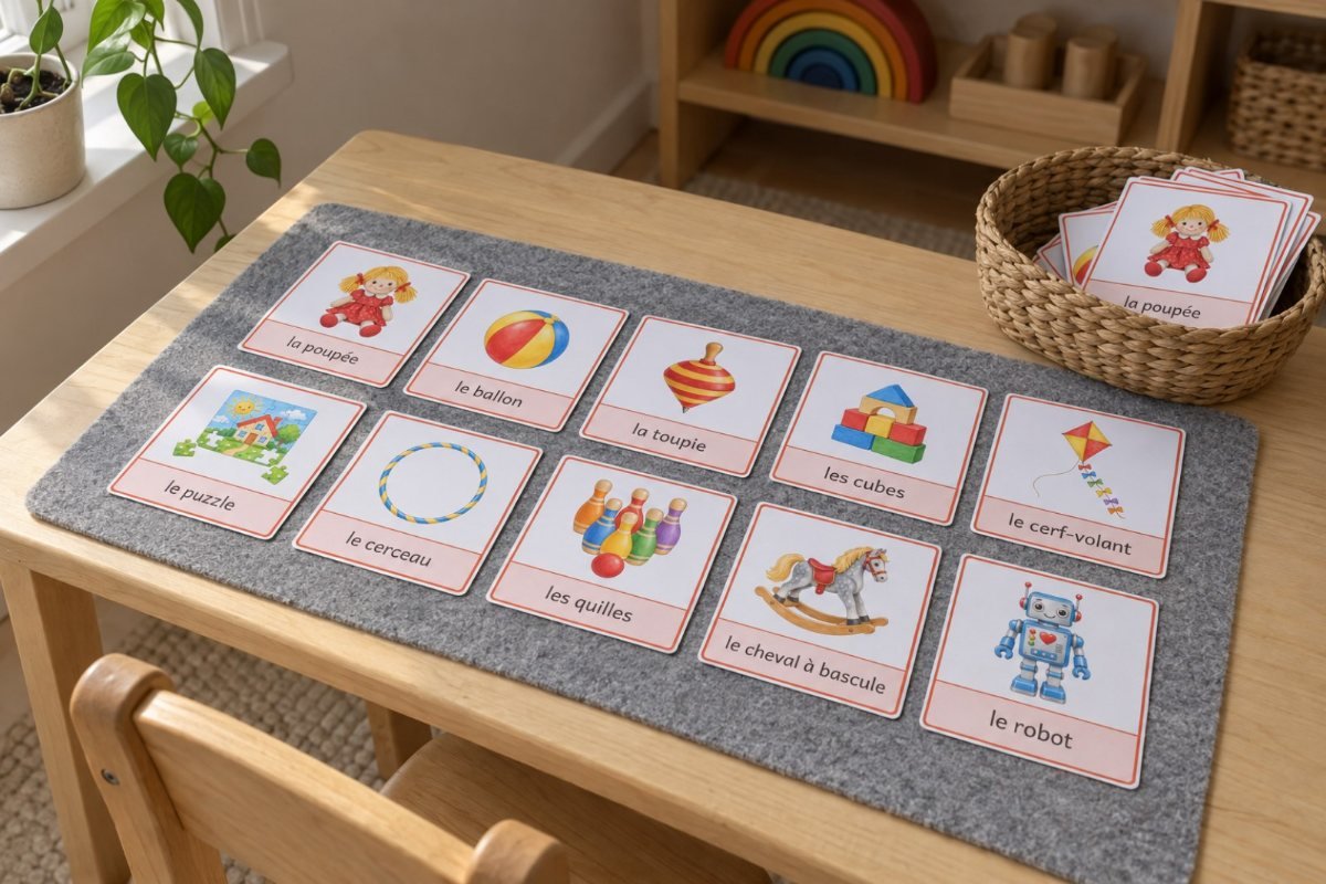 Les jouets : les cartes découpées