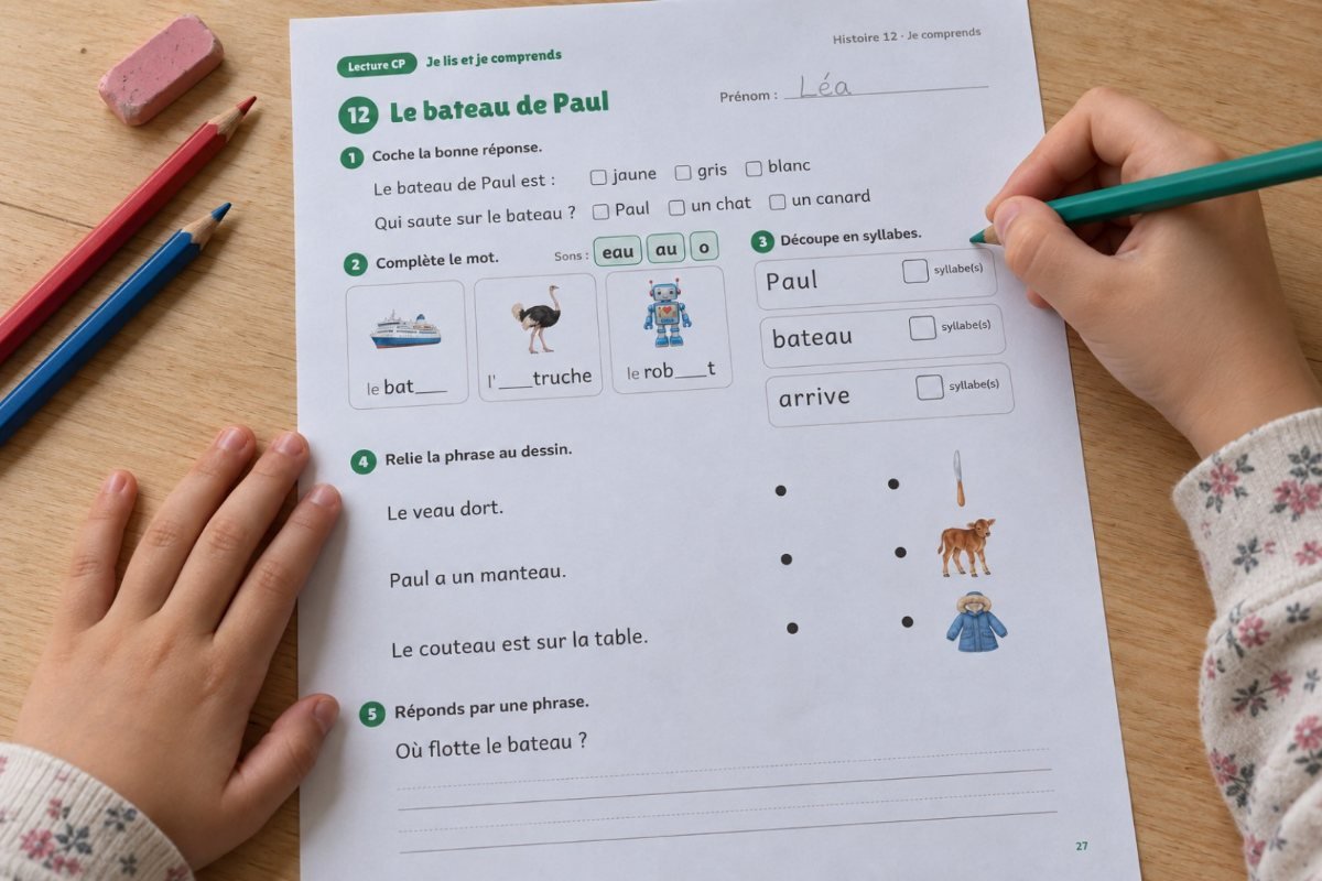 Je lis et je comprends : 20 petites histoires : une fiche en cours