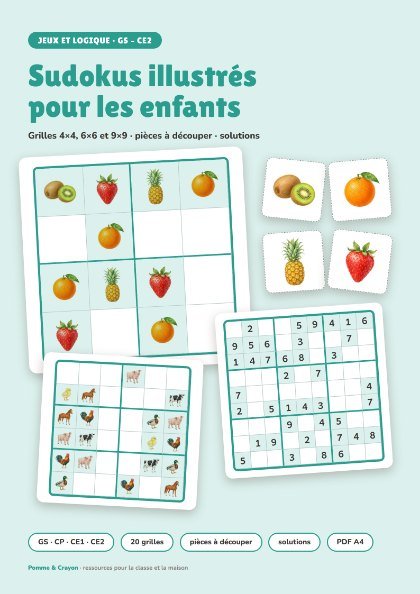 Sudokus illustrés pour les enfants : La couverture